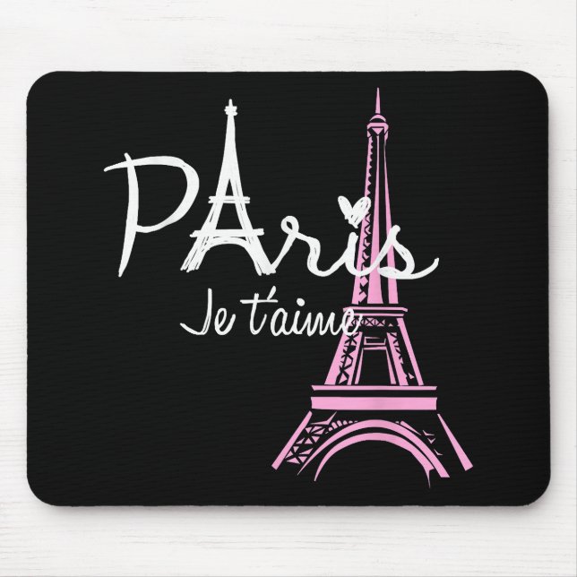 Tapis De Souris I Love Paris Tour Eiffel France Souvenir français (Devant)
