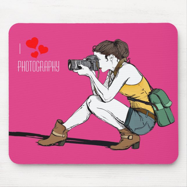 Tapis De Souris I Love Photography Mousepad (Devant)