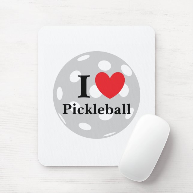 Tapis De Souris "I Love Pickleball" (Avec souris)