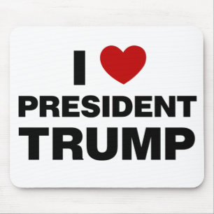 Tapis De Souris I Love Président Trump Heart