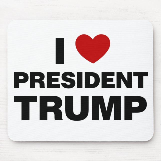 Tapis De Souris I Love Président Trump Heart (Devant)