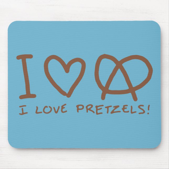 Tapis De Souris I Love Pretzels (Devant)