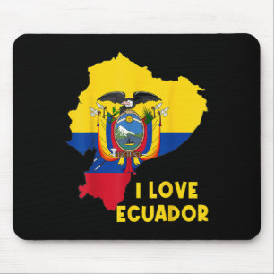 Tapis De Souris I Love Quito Hello Ecuador Carte Drapeau Fière Ecu