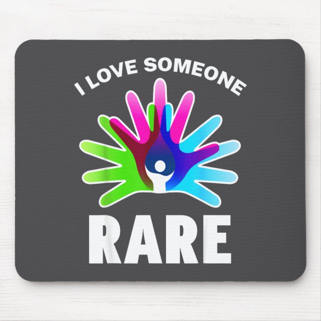Tapis De Souris I Love Rare Disease Awareness Shirt - Rare Disease (Devant)