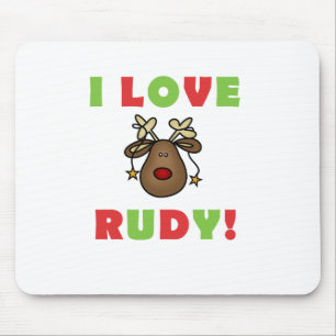 Tapis De Souris I Love Rudy Tshirts et cadeaux