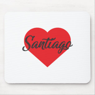 Tapis De Souris I Love Santiago - Chili