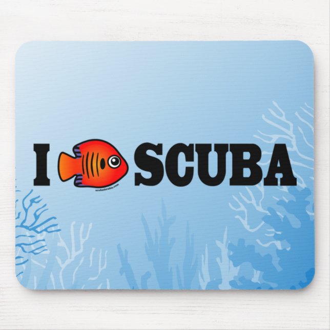 Tapis De Souris I Love scuba (Devant)