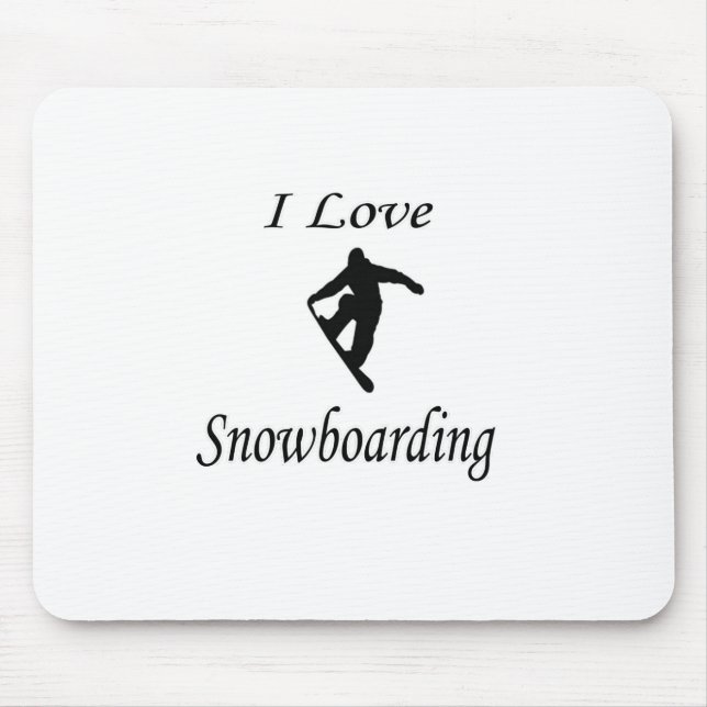 Tapis De Souris I Love Snowboard (Devant)