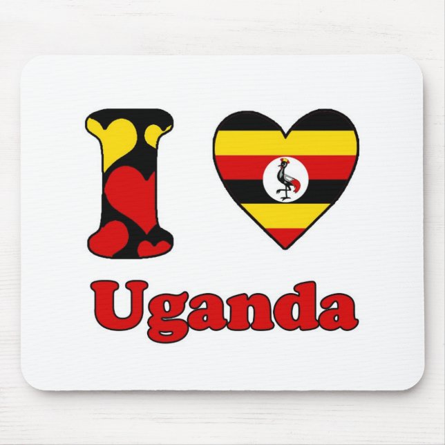 Tapis De Souris I love Uganda (Devant)