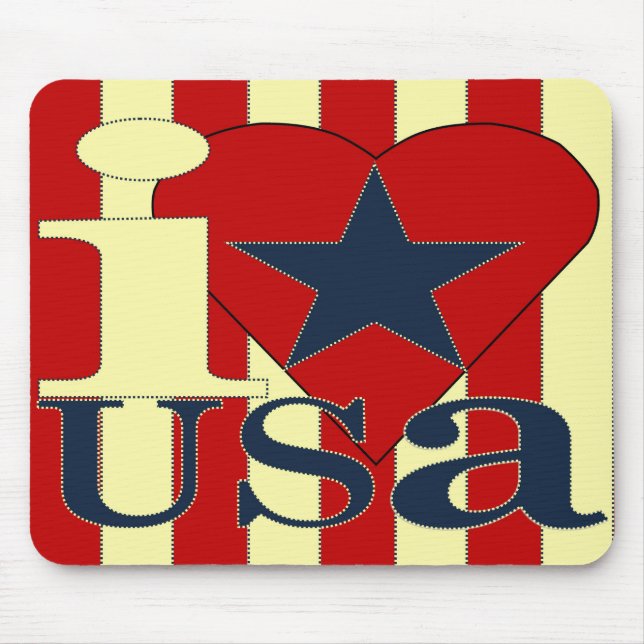 Tapis De Souris I Love USA Mouse Pad (Devant)
