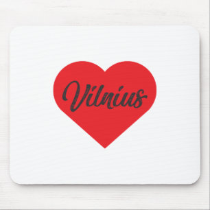 Tapis De Souris I Love Vilnius - Lituanie