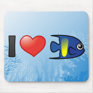 Tapis De Souris I Love Yellowbar Angelfish