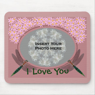 Tapis De Souris I Love You Dragonflies Ajouter Photo Mousepad