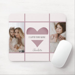 Tapis De Souris "I Love You Mom" Photos personnalisées Pad Souris