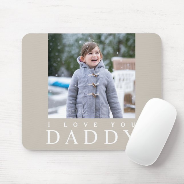 Tapis De Souris I Love You Papa Photo Enfant (Avec souris)