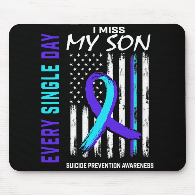 Tapis De Souris I Miss My Son Suicide Prevention Awareness America (Devant)