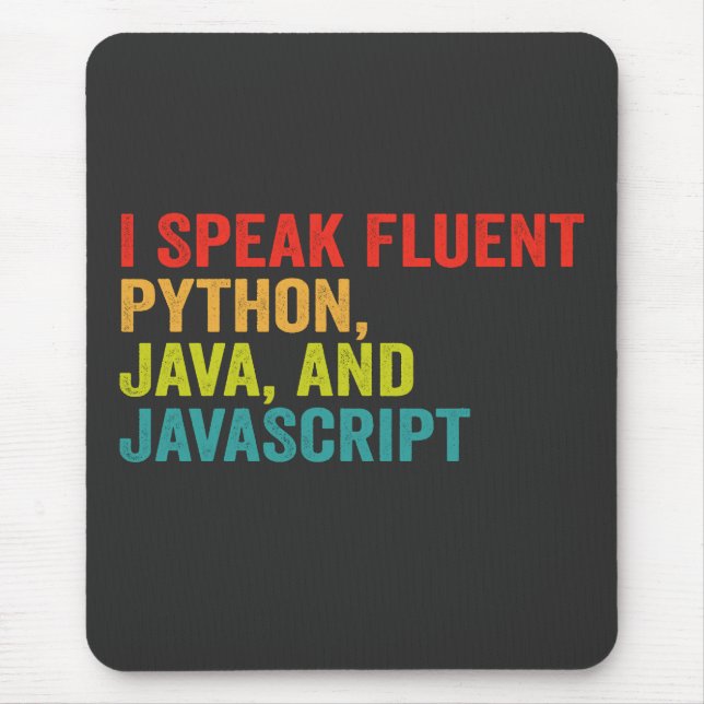 Tapis De Souris i Parle Fluent Informatique Langue Funny Coding (Devant)