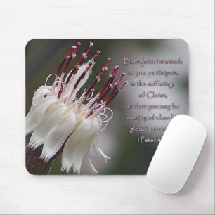Tapis De Souris I Pierre 4:13 Inspirationnel Floral