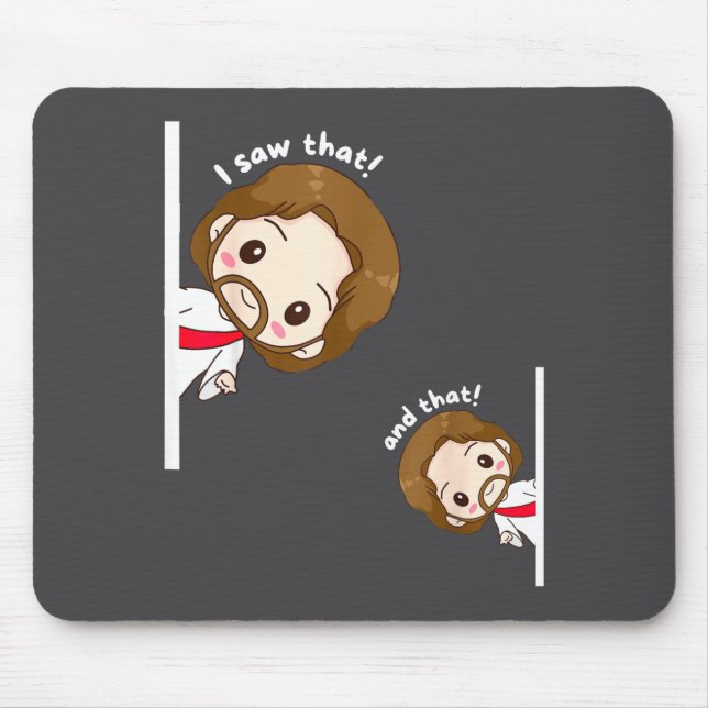 Tapis De Souris I Saw That Karma Jesus Funny Saying Quote Meme Bib (Devant)