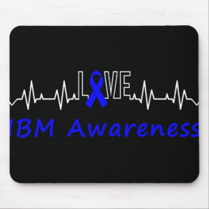 Tapis De Souris Ibm Awareness Blue Ribbon Love Heartbeat Support Q