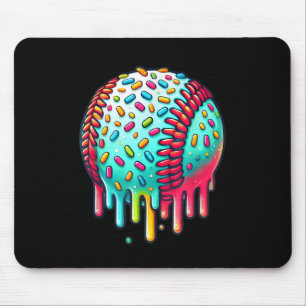 Tapis De Souris Ice Cream Drip Baseball Stuff Baseball Driff Pour