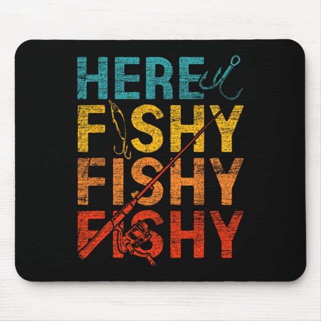 Tapis De Souris Ici Poisson Poisson Poisson  (Devant)