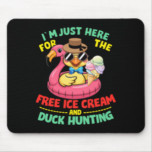 Tapis De Souris Ici pour la glace et la chasse au canard premium