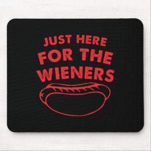 Tapis De Souris Ici Pour Les Wieners Drôle Chien Chaud 4 juillet A