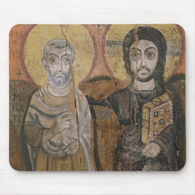 Tapis De Souris Icône dépeignant Abbott Mena avec le Christ (Devant)