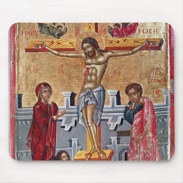 Tapis De Souris Icône dépeignant la crucifixion, 1520 (Devant)