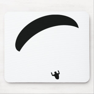 Tapis De Souris icône noire en parapente