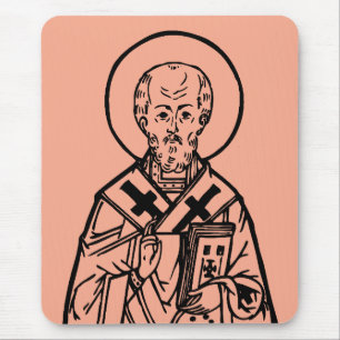 Tapis De Souris Icône orthodoxe byzantine de saint Nicolas de Myre