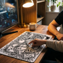 Icônes de jeu White Doodle