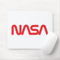 Iconique NASA Circa Mousepad (Blanc fusées)