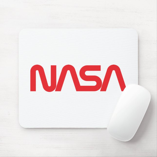 Tapis De Souris Iconique NASA Circa Mousepad (Blanc fusées) (Avec souris)