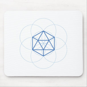 Tapis De Souris Icosahedron Sacré Géométrie Plaque de souris