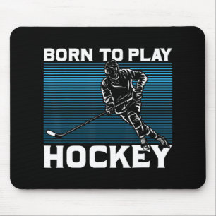 Tapis De Souris Idée Cadeau Du Goalie De Hockey Sur Glace Né Pour