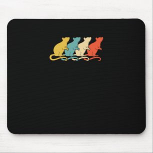 Tapis De Souris Idée cadeau Retro Pop Art Rat Rodent