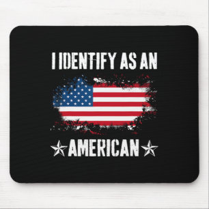 Tapis De Souris Identifiez-vous comme un Américain Drapeau Fier Am