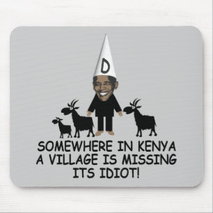 Tapis De Souris Idiot Obama de village
