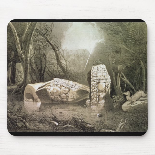 Tapis De Souris Idole maya cassé chez Copan, Guatemala (Devant)