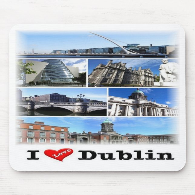 Tapis De Souris IE Irlande - Dublin - I Love - (Devant)