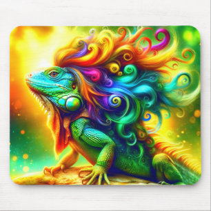 Tapis De Souris Iguana arc-en-ciel