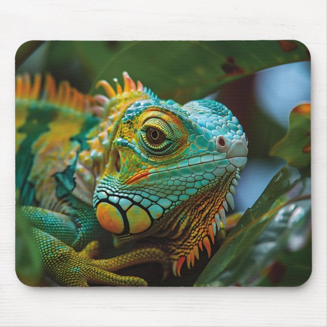Tapis De Souris iguane, lézard, reptile (Devant)