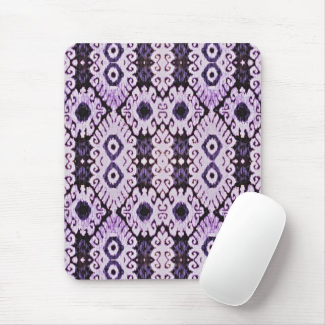 Tapis De Souris Ikat pourpre (Avec souris)