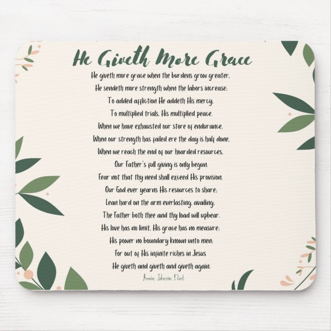 Tapis De Souris Il Donne Plus Grace Souris Pad (Devant)