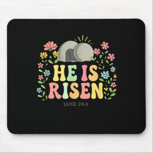 Tapis De Souris Il est ressuscité Fleurs de Pâques Jésus Tombeau v