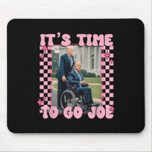 Tapis De Souris Il est temps d'aller Joe Funny Trump 2024