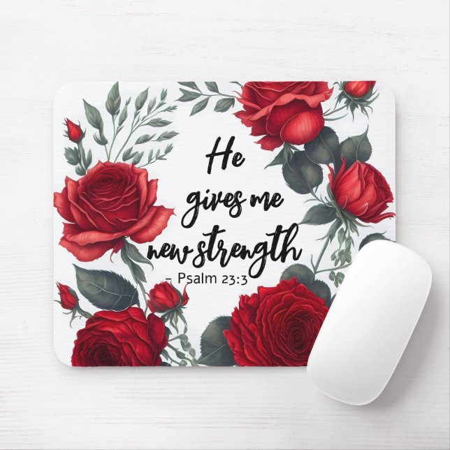 Tapis De Souris Il Me Donne Une Nouvelle Force (Avec souris)