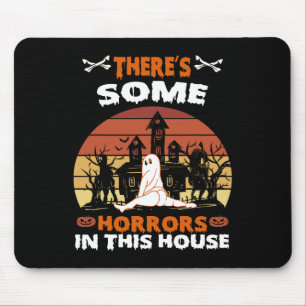 Tapis De Souris Il y a des horreurs dans cette maison Fun Retro Ha